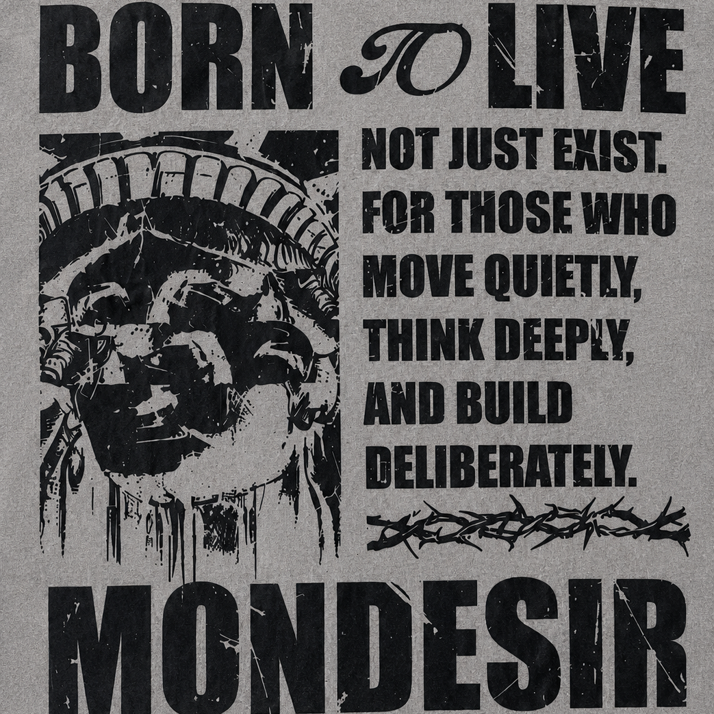 Born to live- sleevess- Grey