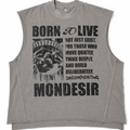 Born to live- sleevess- Grey