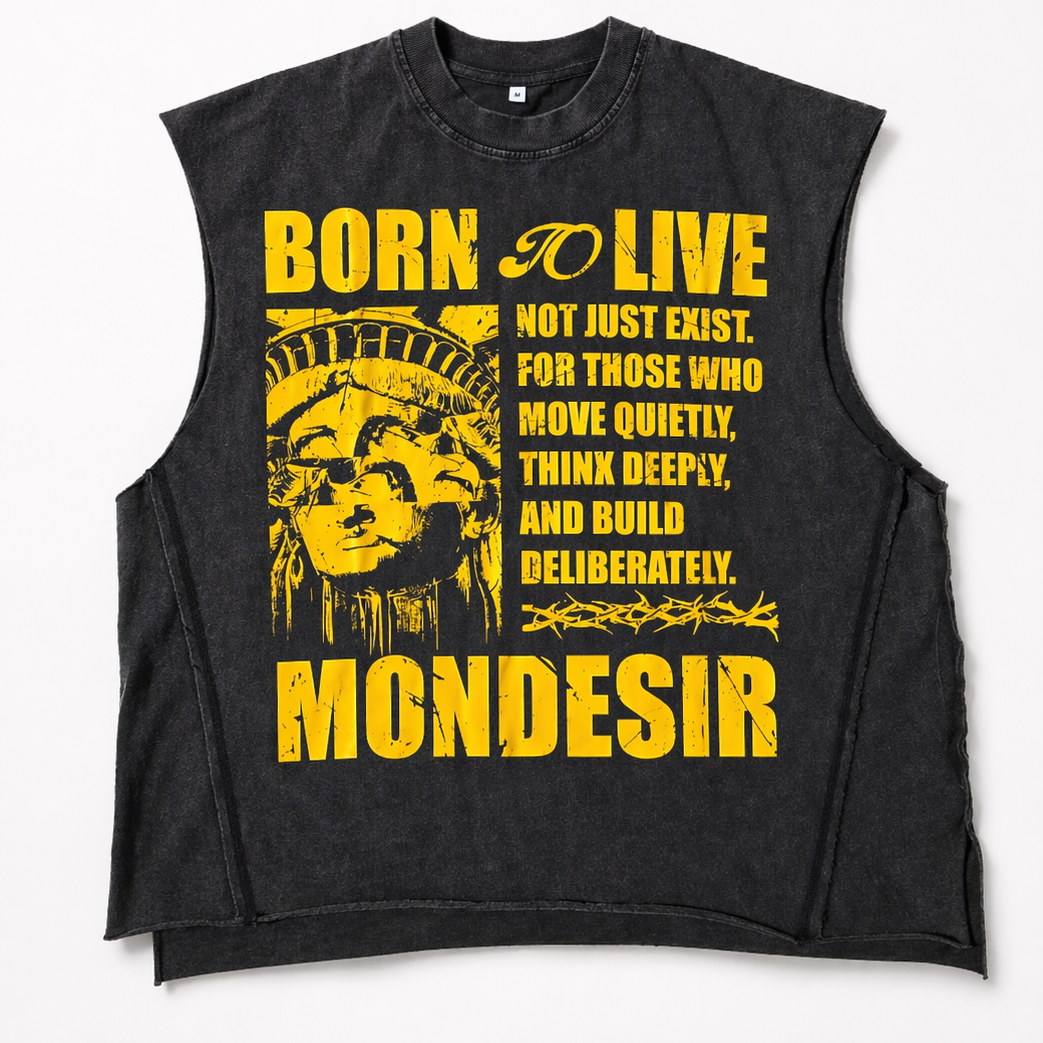 Born to Live-sleveless - Black